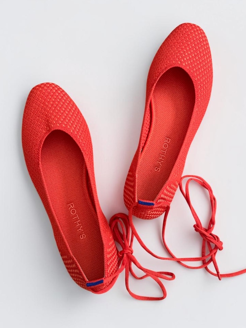 Rothy's Jasper Square Ballet Flats with Ankle Ties